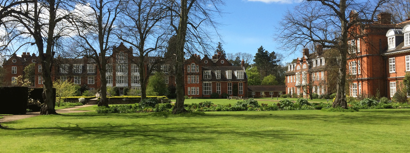 Newnham College garden and buildings